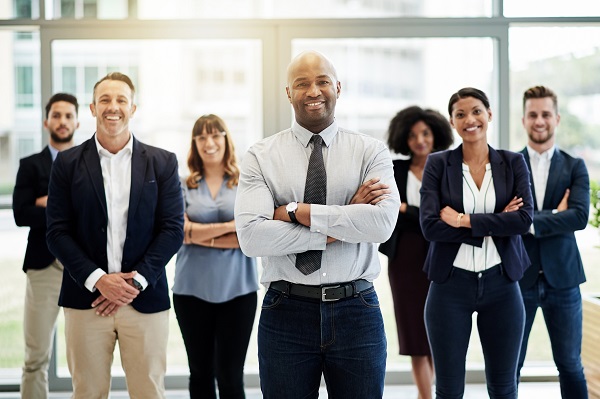 a group of business owners standing together